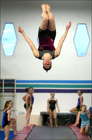 High School Gymnastics Stretching