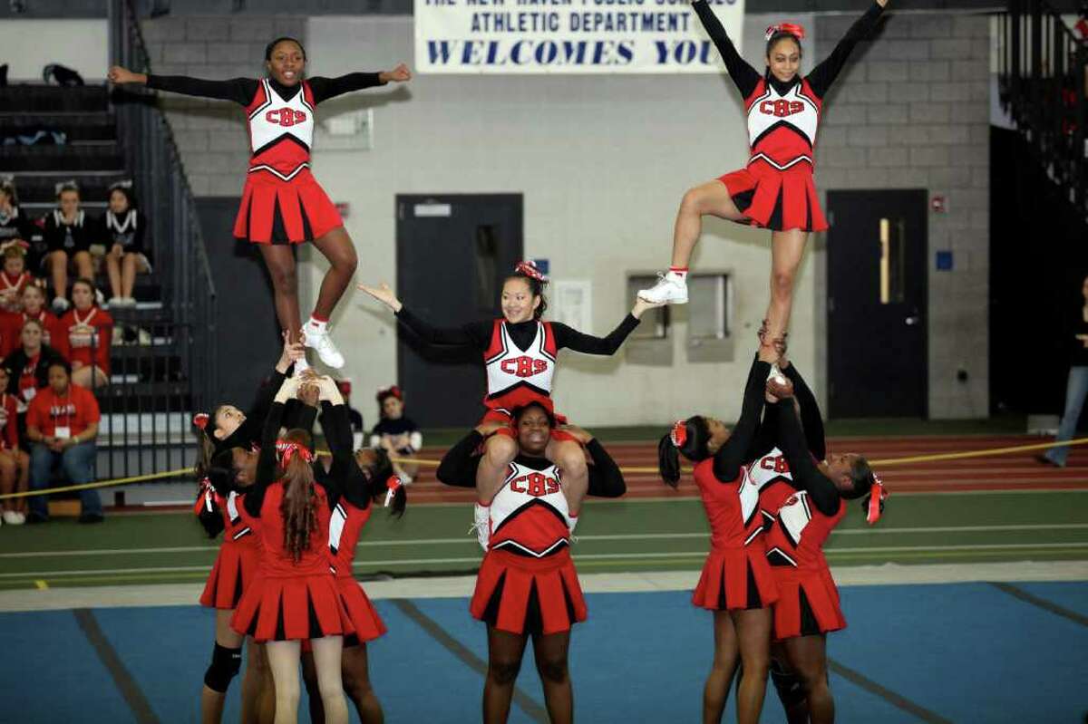 Lady Wrecker cheerleaders perform clean routine in placing 11th at LL