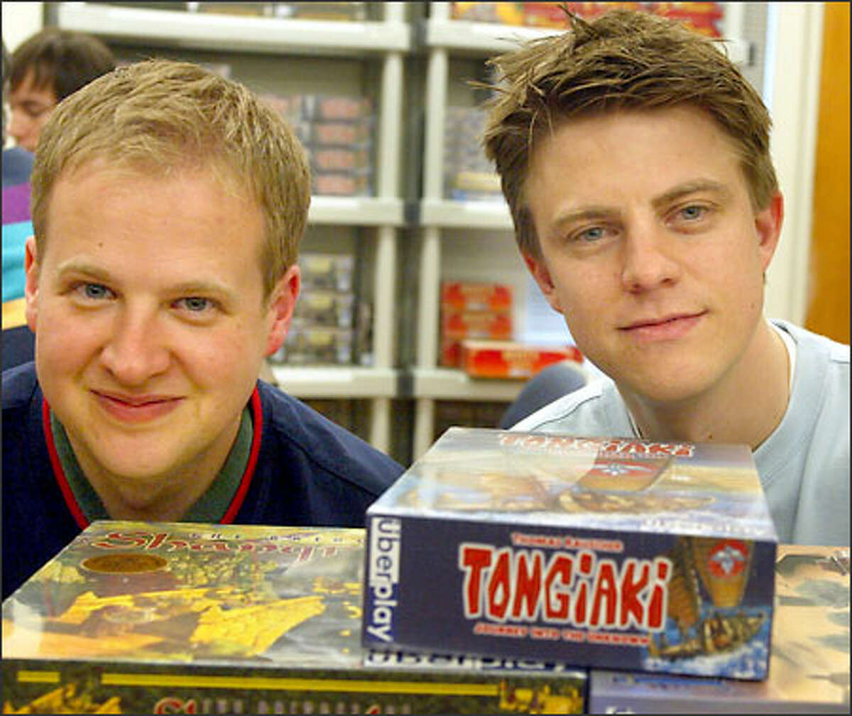 At left, Jeremy Young, president and CEO of Uberplay, and Matt Molen, vice president of marketing. Their marketing slogan is, "The best games you've never heard of."