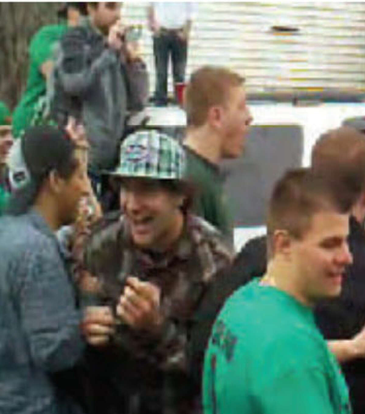 Video still from March 12, 2011 kegs and eggs riot.