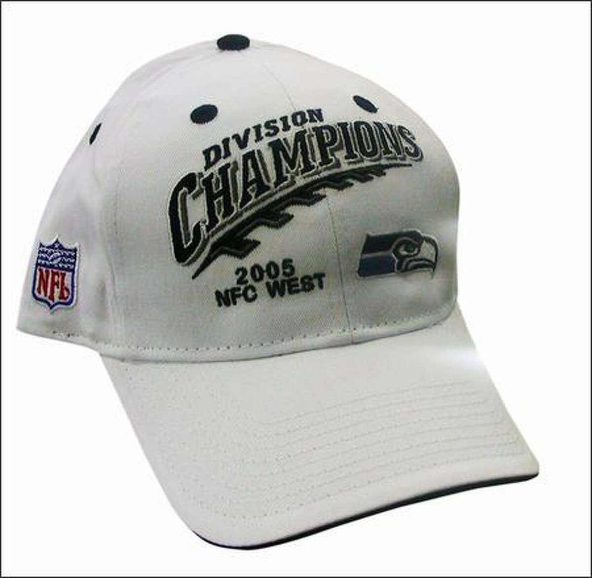 NFC Division Champions 2005 cap, $21.99 - "This is like a trophy you can wear," says the man who owns approximately 150 sports caps. "It’s what your team has already accomplished this year - and that won’t change, no matter what." Shaun Alexander onesie, $30 - According to Jim: "Cute." Says it all, right?