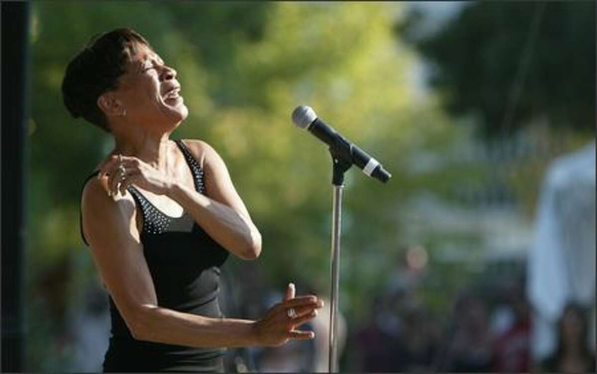 Bettye LaVette performs on the More Music Stage at the Mural Amphitheatre during Bumbershoot at Seattle Center on Monday.