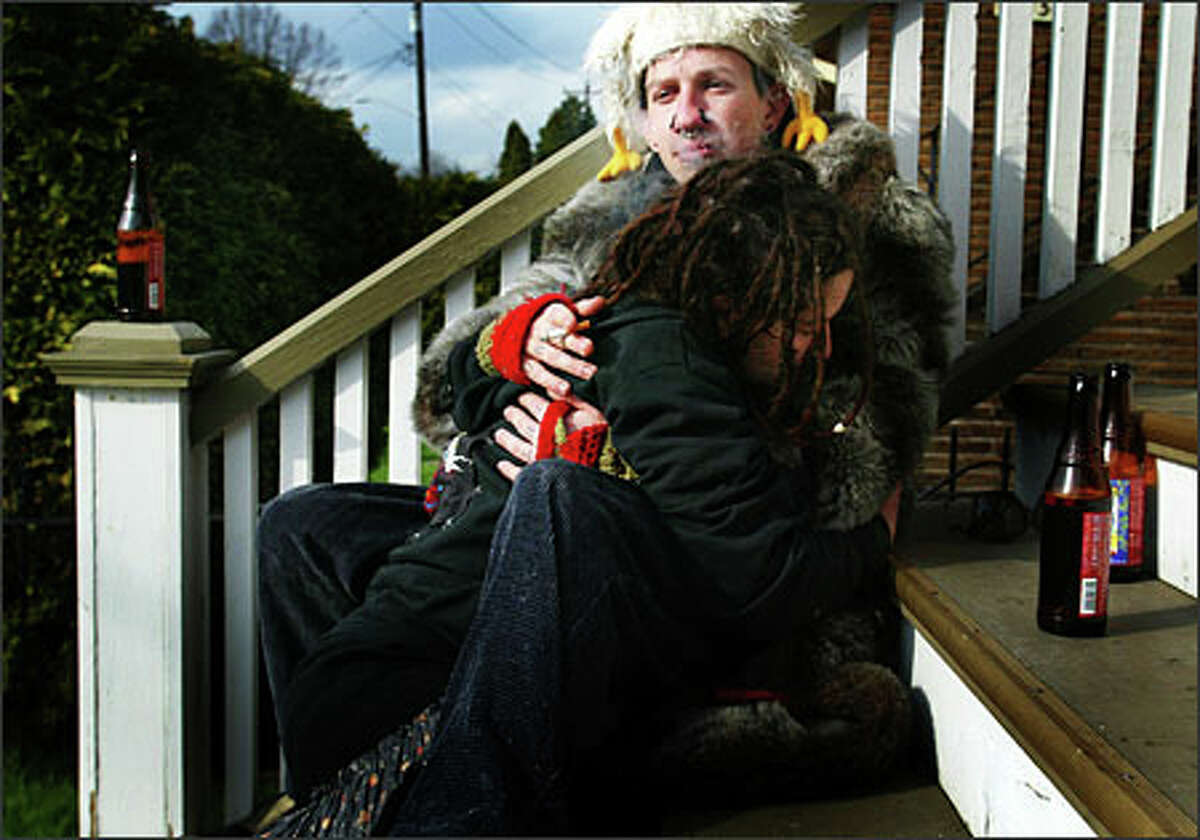 Marc Verebely, who was sleeping on the couch in the living room when Kyle Huff began shooting, accepts a hug from friend Amanda Mosiniak. The massacre killed six people, wounded two and ended with Huff killing himself. Trujillo: This story was heartbreaking. A few years ago I was staying out all night at house parties and could likely have been at a similar party. This story really affected me. Marc's blank gaze hints at the horrible scenes that he will never forget. I will never forget listening to him retell the awful events he witnessed.