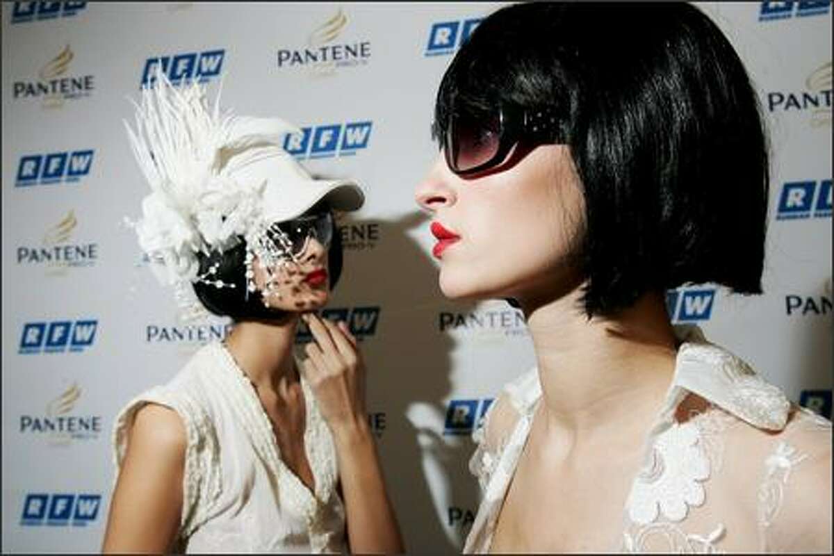 Models look on backstage during the LO Fashion Show as part of Russian Fashion Week Spring/Summer 2007 on Sunday in Moscow, Russia. (Photo by Pascal Le Segretain/Getty Images for RFW)