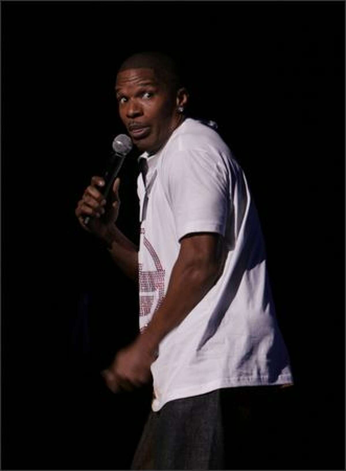 Jamie Foxx performs comedy and music at KeyArena as his Unpredictable Tour hit Seattle.