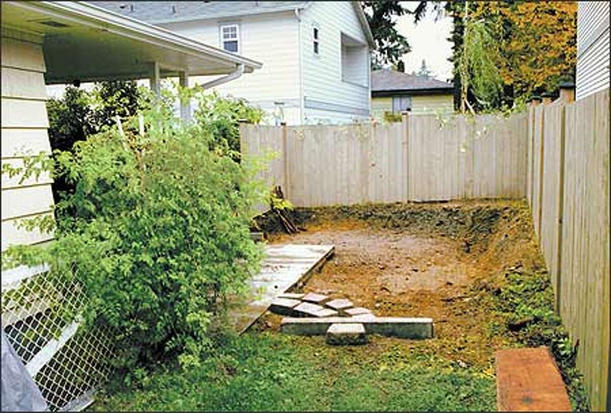 Homefront Changing an ugly yard into a pretty patio
