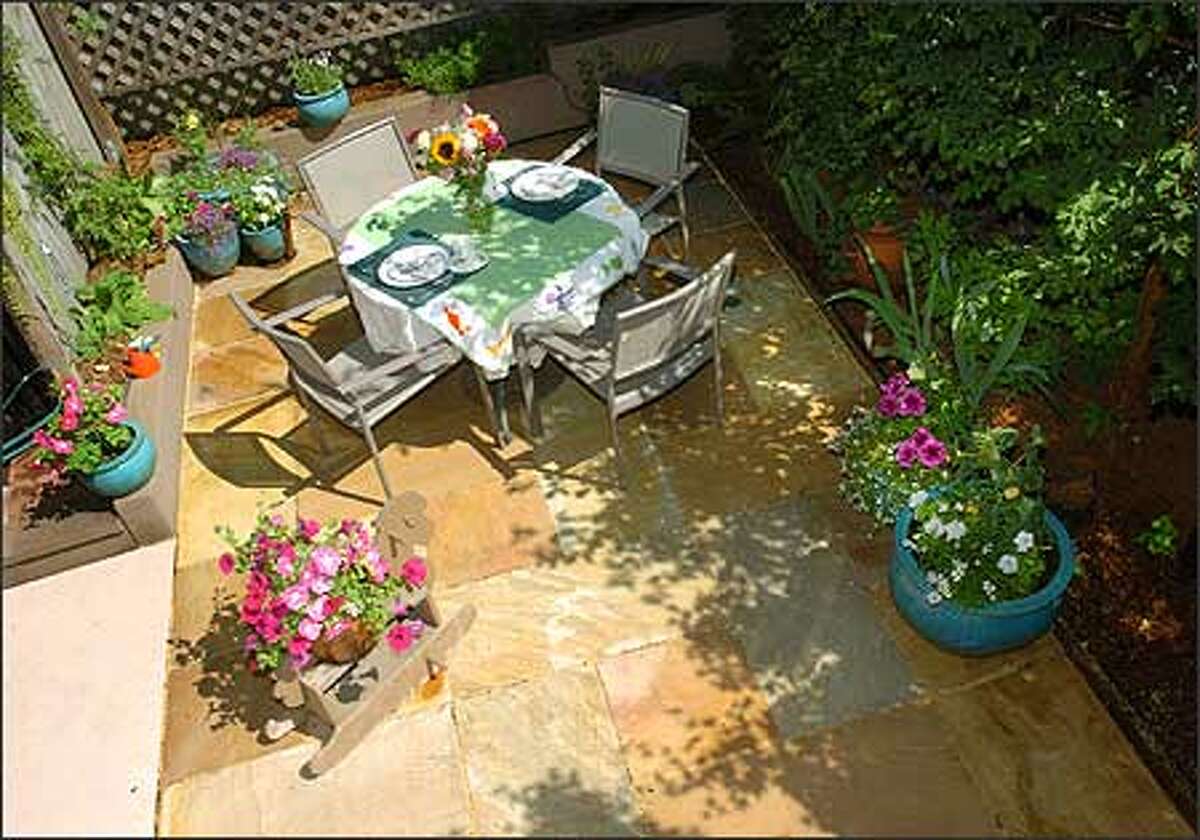 Homefront Changing an ugly yard into a pretty patio