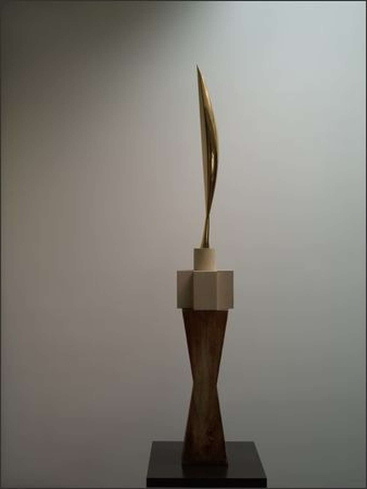 "Bird in Space", medium bronze, with wood and marble base Dimensions 115 1/4 in. (292.7 cm) height, 1926. By Constantin Brancusi. (From Jon and Mary Shirley in honor of the 75th Anniversary of the Seattle Art Museum)
