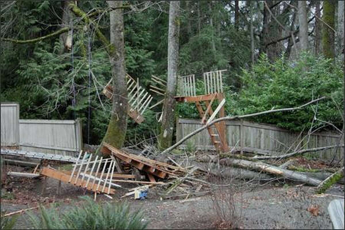 "It was only a treehouse, but..." wrote reader photographer Rodney Tullett, Mercer Island, who submitted this photo Friday.