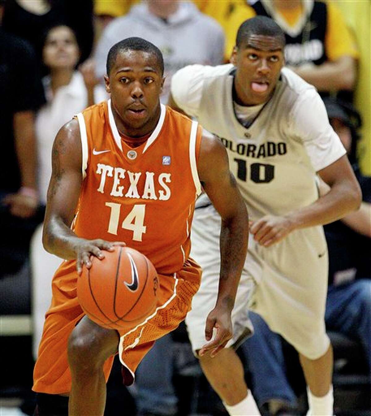 Texas guard J’Covan Brown says, “Nobody trusts us. So we really don’t have anything to lose” today. ASSOCIATED PRESS