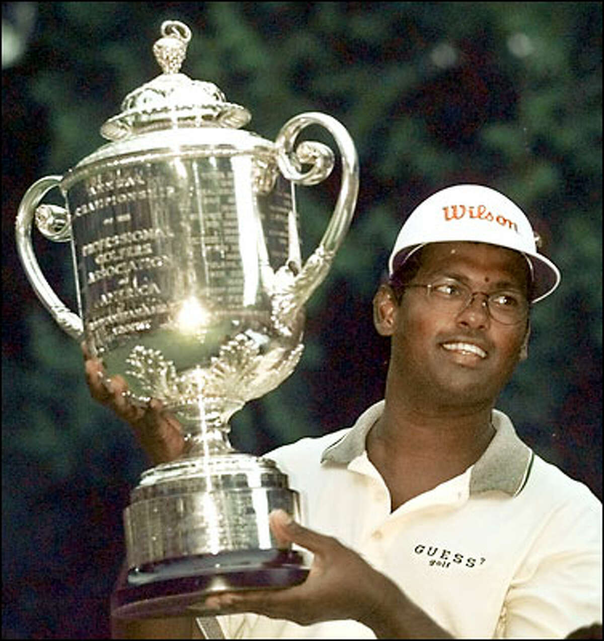 Vijay Singh adjusted his power game to the confines of Sahalee Country Club and held off Steve Stricker to win the 1998 PGA Championship.