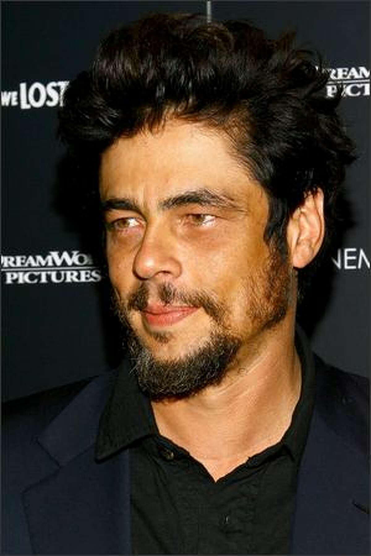 Actor Benicio Del Toro attends the premiere of "Things We Lost In The Fire" presented by The Cinema Society in New York City.