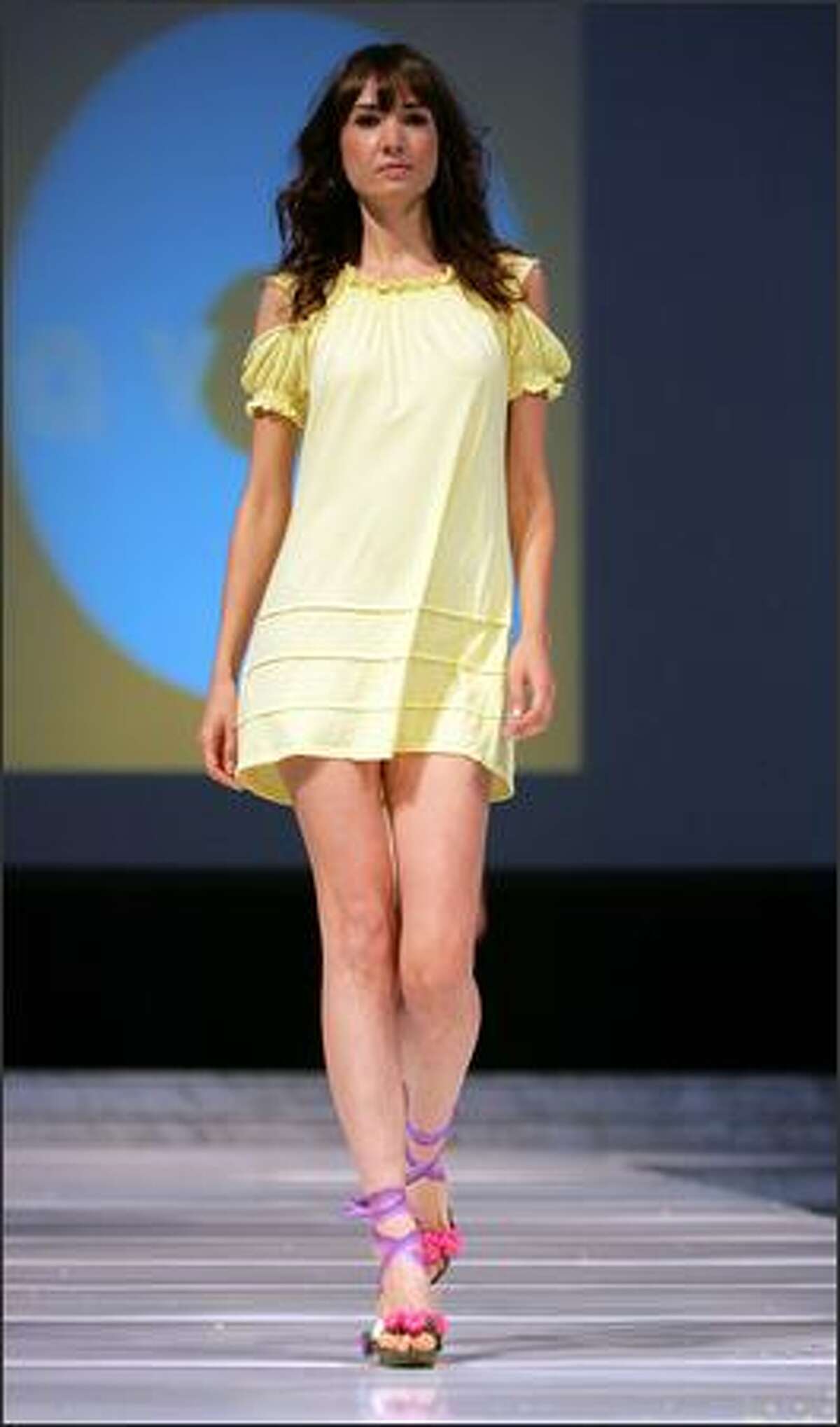 A model walks the runway during the Avita Spring 2008 Fashion Show at Vibiana on October 13, 2007 in Los Angeles, Calif.