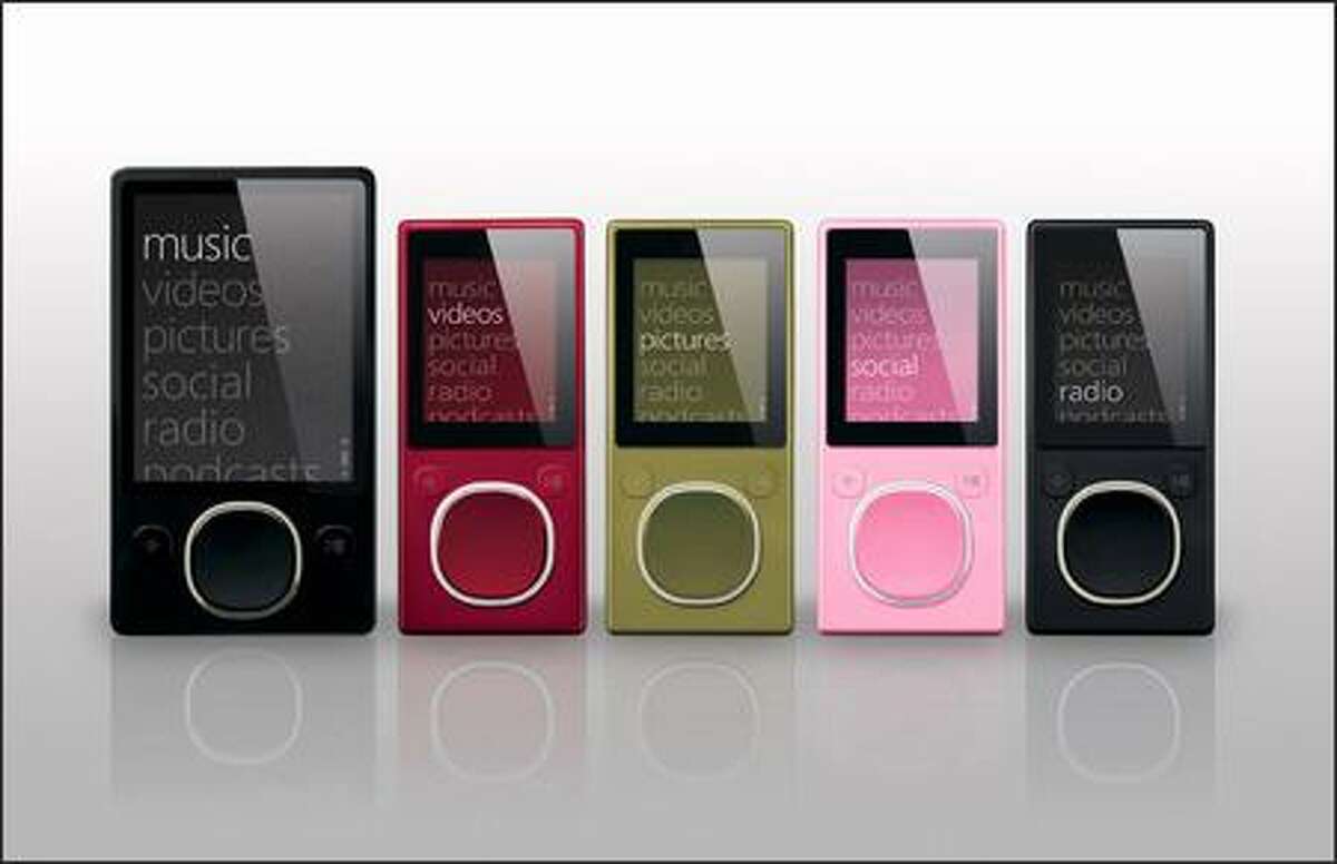 Joining the latest iteration of the original Zune is a smaller unit that uses flash memory instead of a hard disk. The new Zunes, available in 4GB and 8GB capacities, are available in four colors: red, green, pink and black.