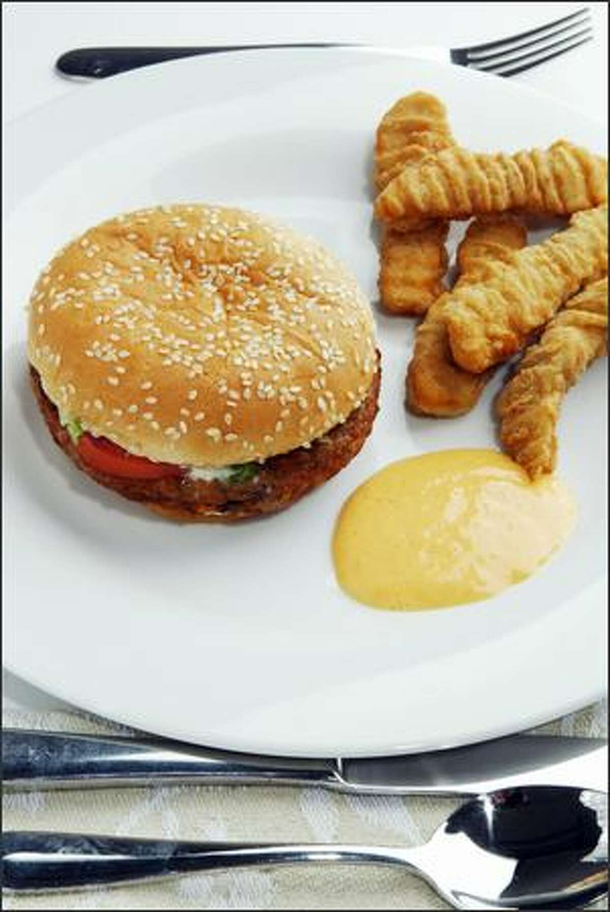 Burger King's veggie burger and Chicken Tenders.