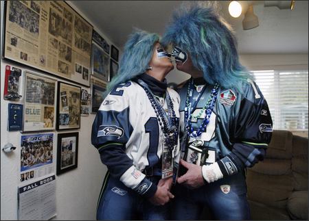 Seahawks Superfans: Mr. and Mrs. Seahawk