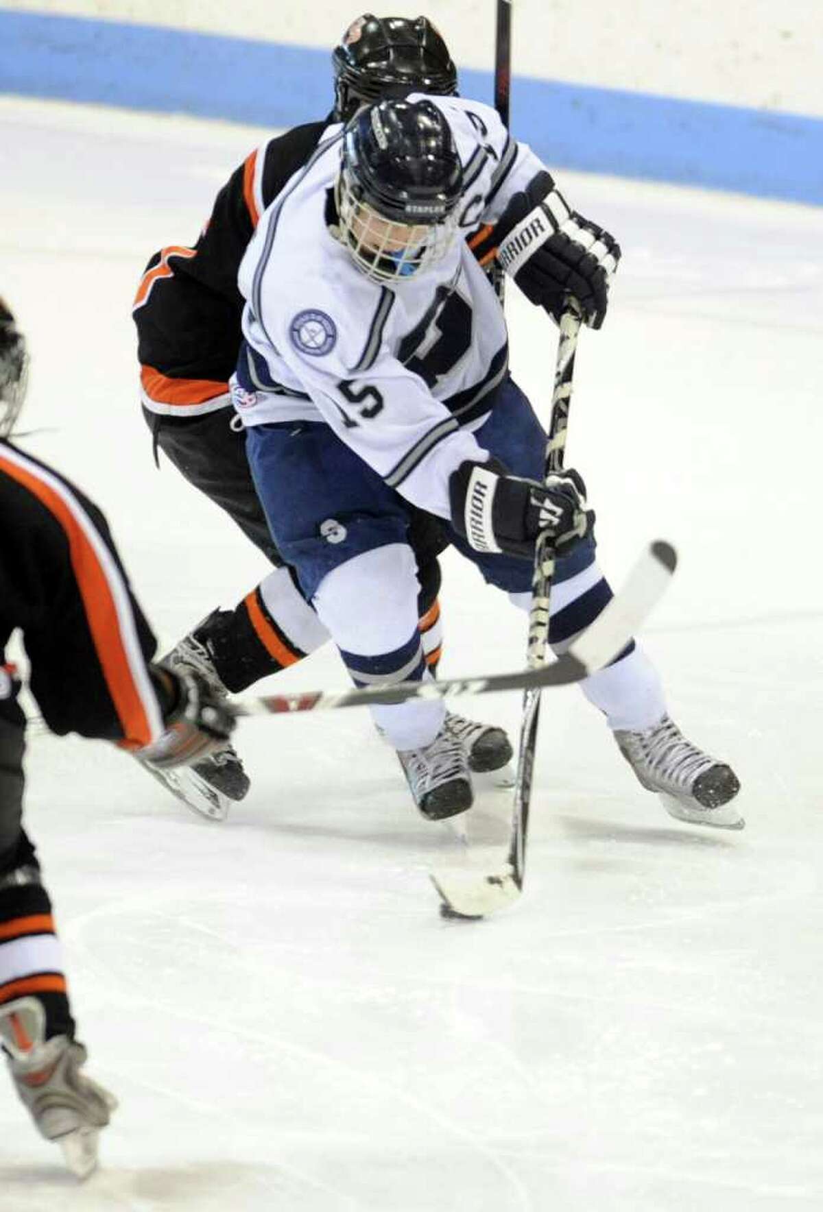 Watertown-Pomperaug takes on Staples-Weston-Shelton in the Division III state playoff game at Yale University's Ingalls Rink Saturday, Mar. 19, 2011.