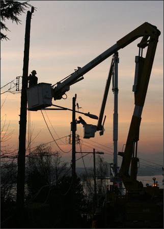 Sleep is a luxury for utility crews working to restore electricity