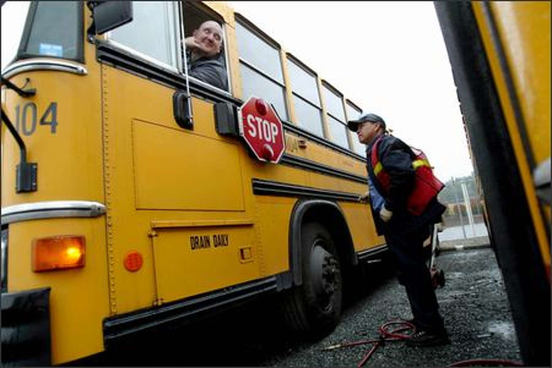 Vandals flatten tires of Renton school buses