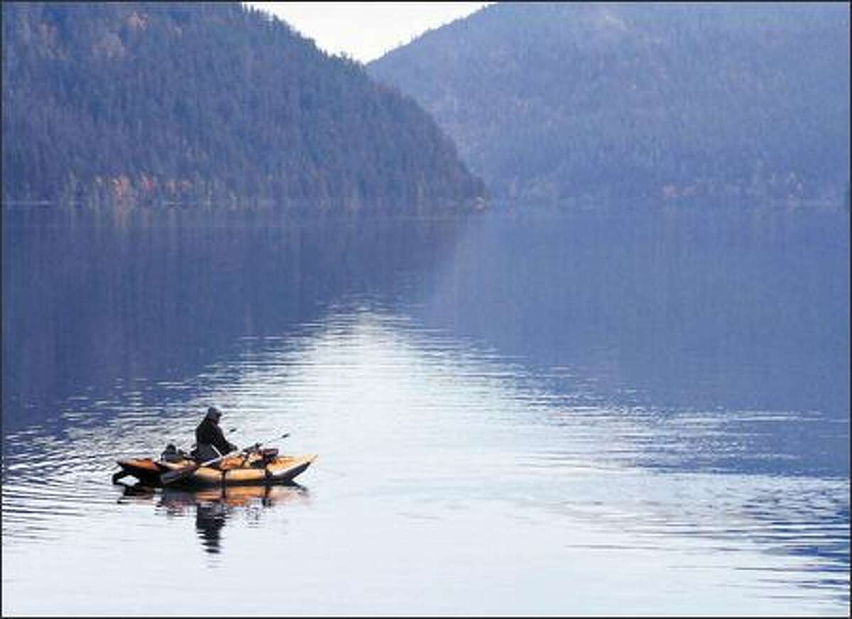 Lake Crescent is photographed from La Poel, a popular picnic spot along U.S. Route 101.