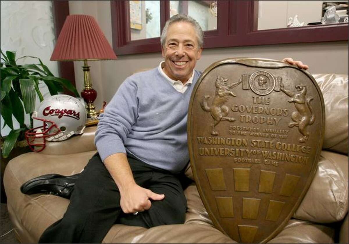 Ken Alhadeff, a Seattle businessman and member of the WSU Board of Regents, purchased the Governor's Trophy out of a 1998 auction.