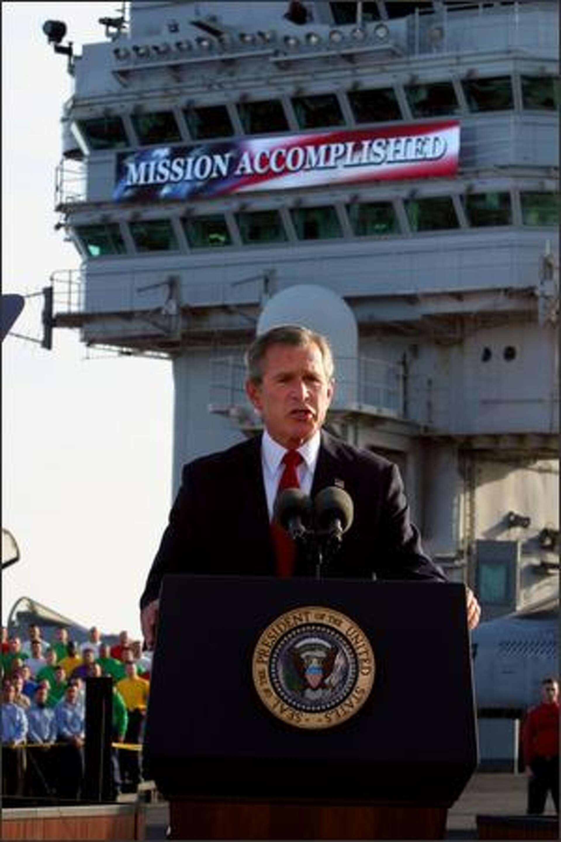 Regrets over 'Mission Accomplished' sign