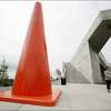 Giant Traffic Cone Art Installation in Seattle