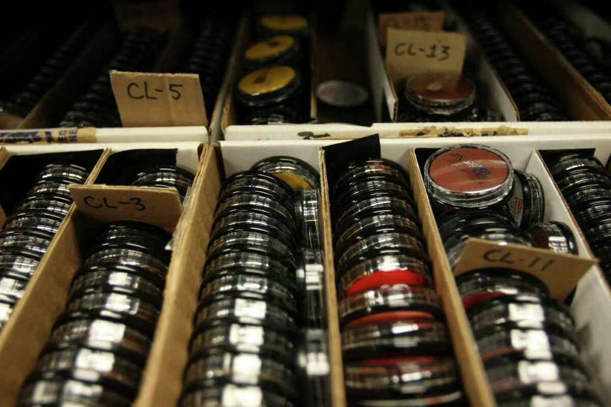 On drawer from the makeup trunk for Dralion by Cirque du Soleil.