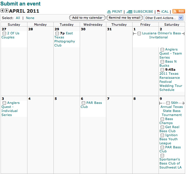 Have you checked out our online event calendar yet?