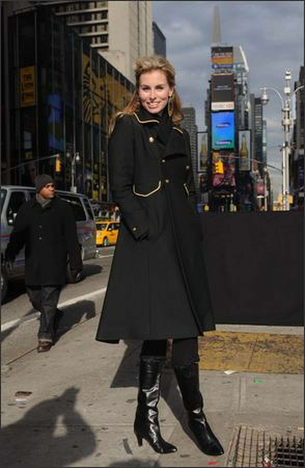 Model Niki Taylor attends a taping of Bravo's new series 'Make Me A Supermodel' in Times Square on Friday in New York City.