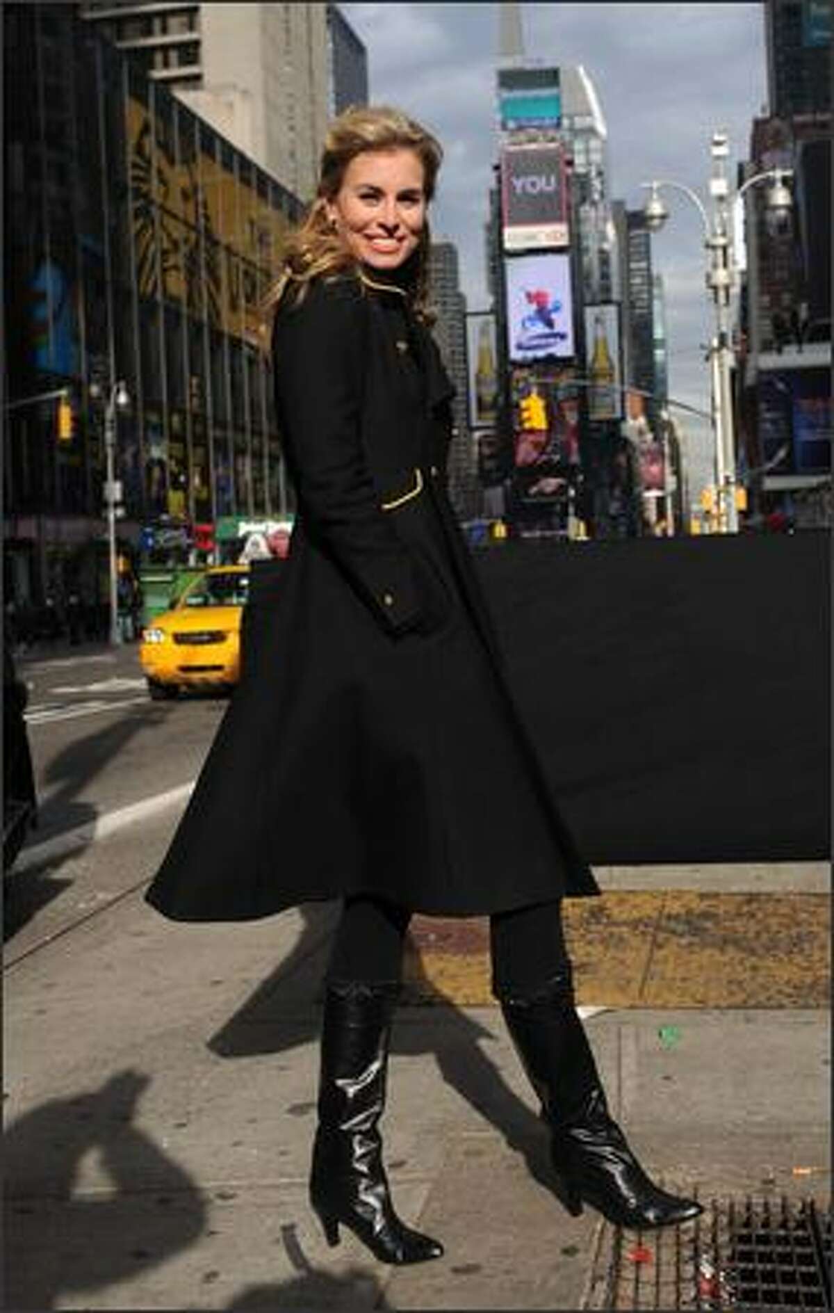 Model Niki Taylor attends a taping of Bravo's new series 'Make Me A Supermodel' in Times Square on Friday in New York City.