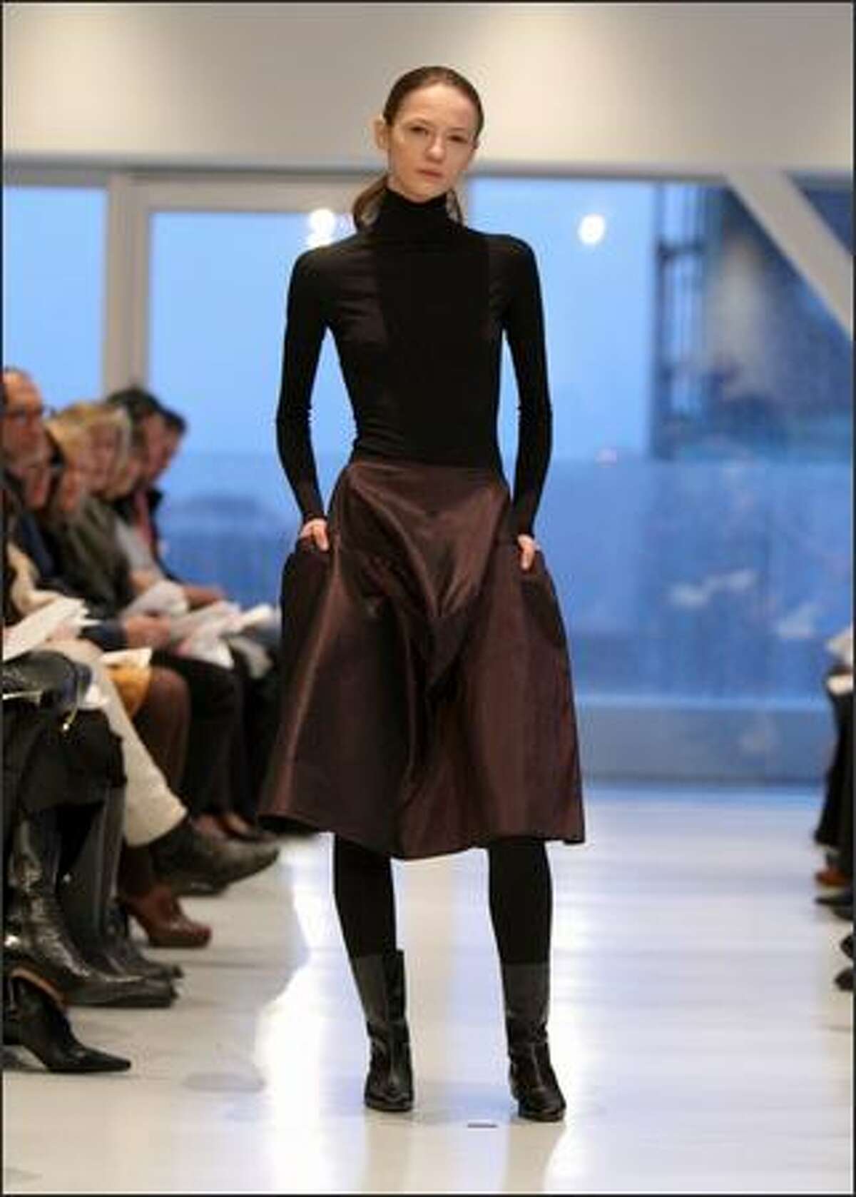 A model walks the runway at the Yeohlee fall 2008 fashion show during Mercedes-Benz Fashion Week at New Museum in New York.