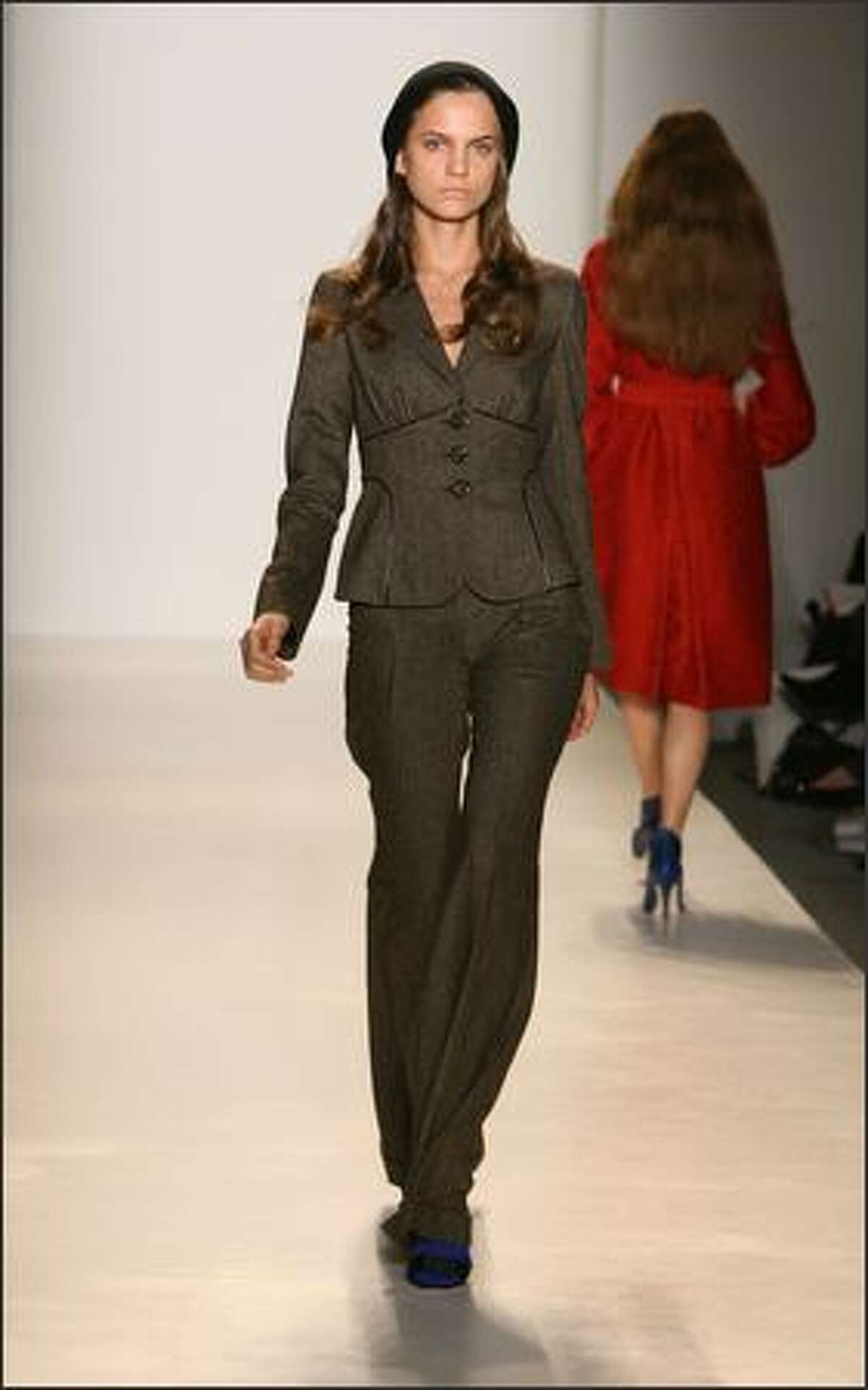 A model walks the runway at the Cynthia Steffe fall 2008 fashion show during Mercedes-Benz Fashion Week at The Salon at Bryant Park in New York.