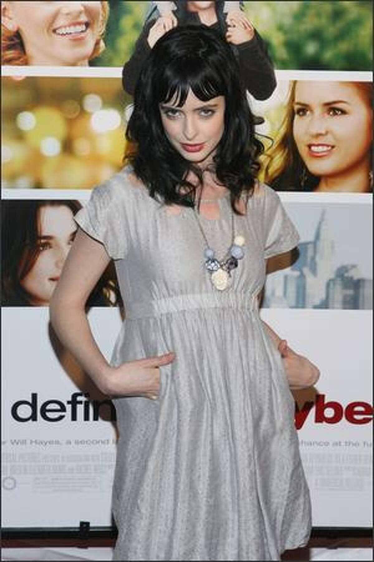 Actress Krysten Ritter attends the premiere of "Definitely, Maybe" at the Ziegfeld Theater on Tuesday in New York City.