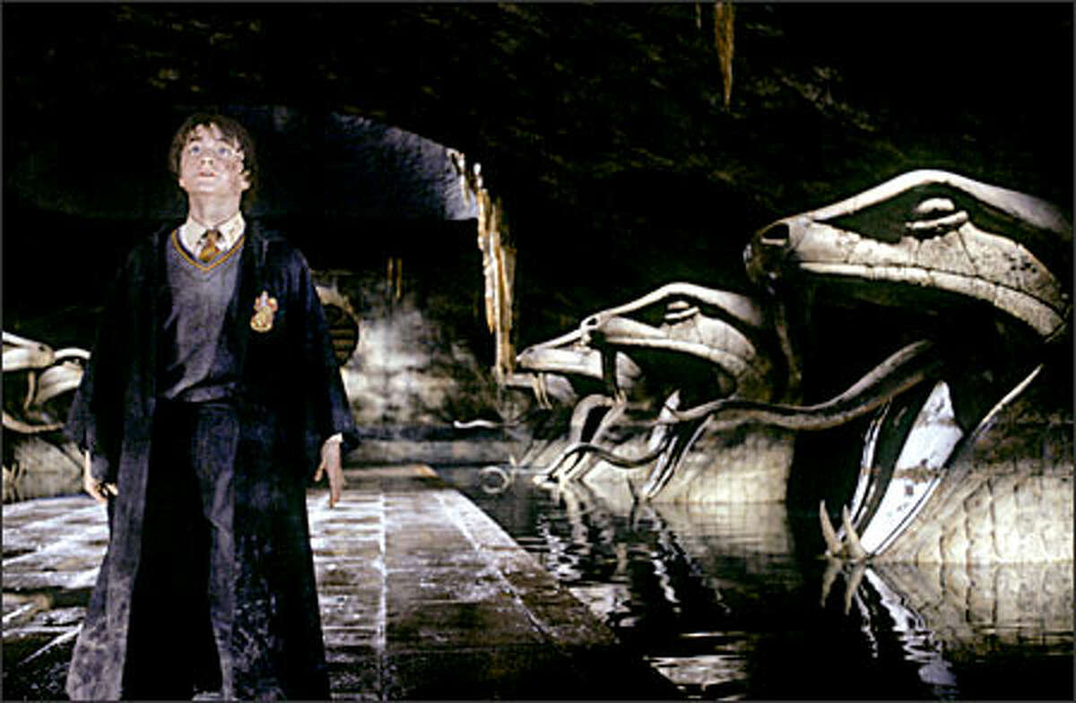 Harry Potter (Daniel Radcliffe) ventures into the Chamber of Secrets, hidden in the bowels of Hogwarts School of Witchcraft and Wizardry.