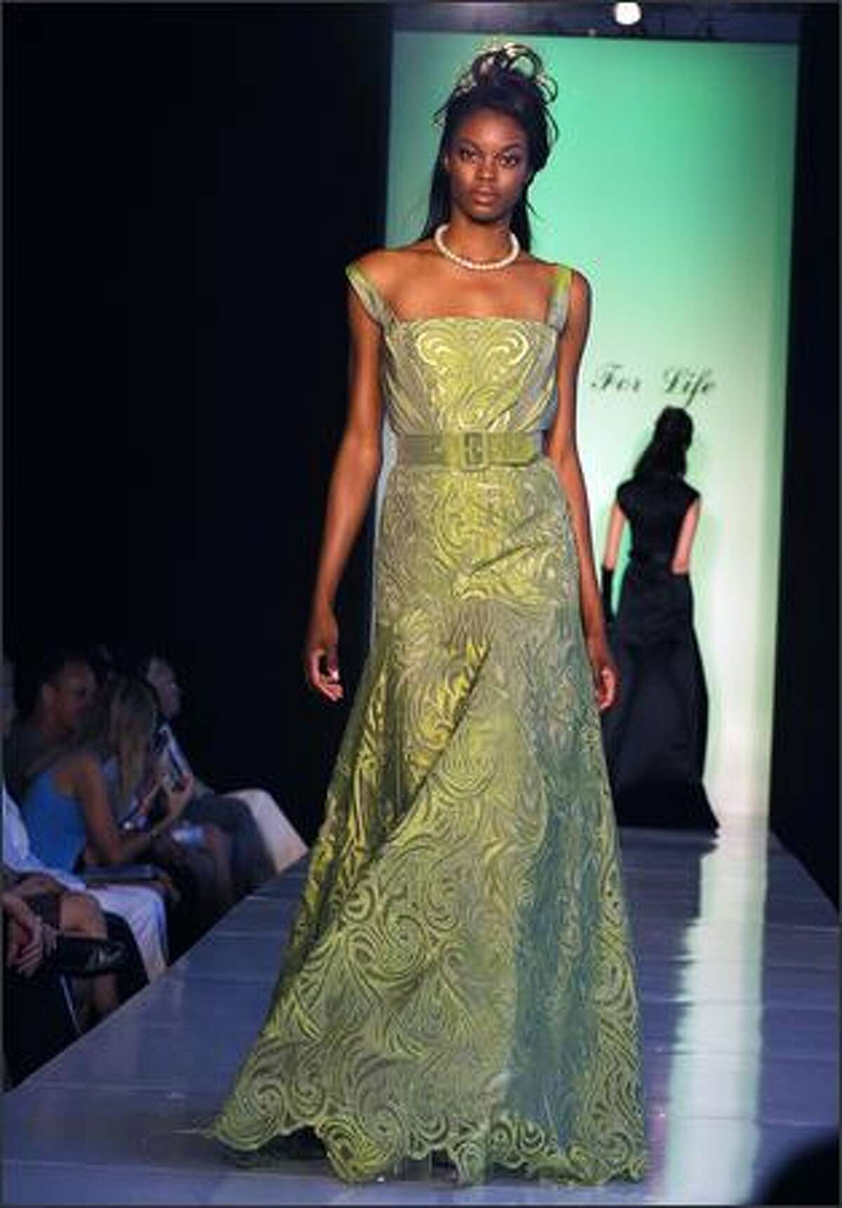 Kevan Hall designs are displayed at Fashion for Life presented by The Friendly House on Monday in Los Angeles, Calif.
