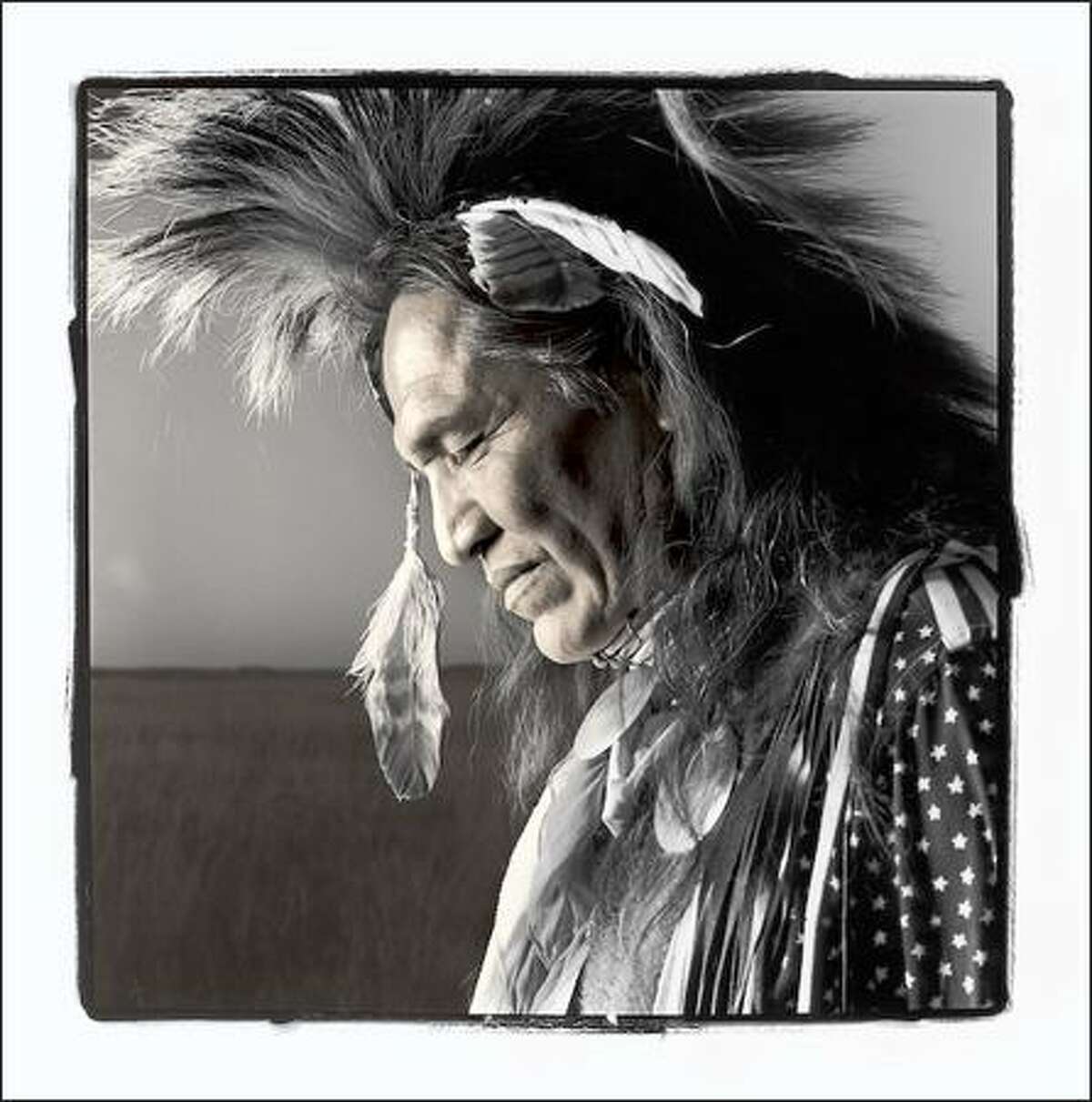 "Roy Pete, 44, Navajo, Ft. Washakie, Wyoming, 1998," by Phil Borges