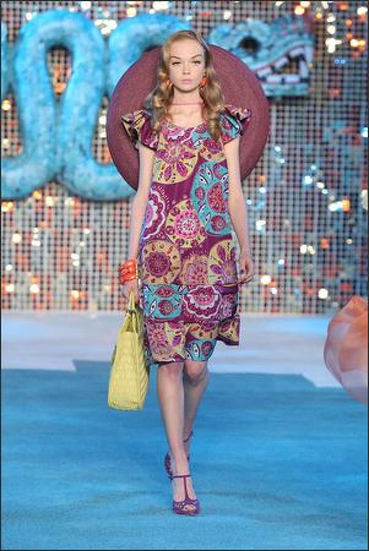 A model walks the runway during the Christian Dior Cruise 2009 Collection at Gustavino's on Monday in New York City.