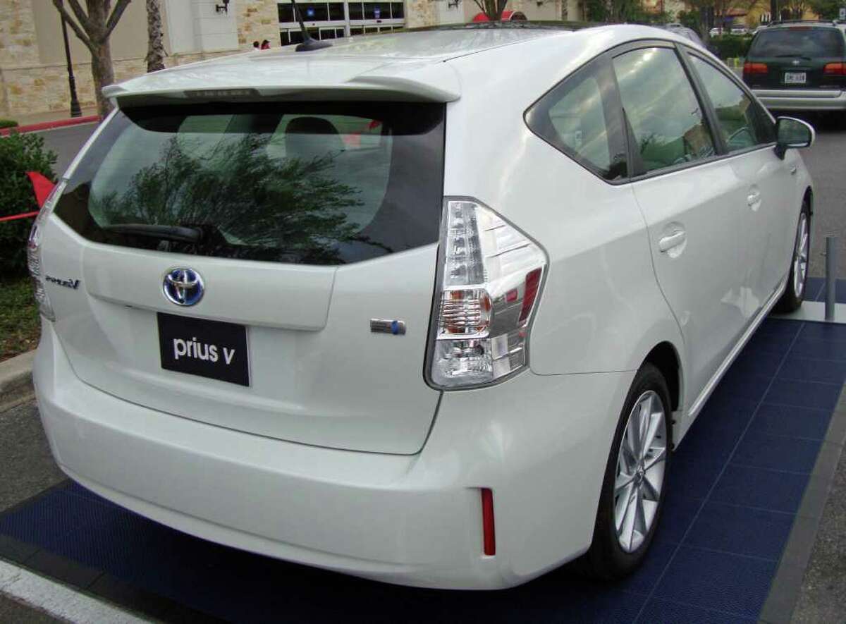 Toyota later this year will expand the Prius hybrid line with this crossover model, dubbed the Prius V. The automaker had the vehicle on display at The Rim shopping center recently.