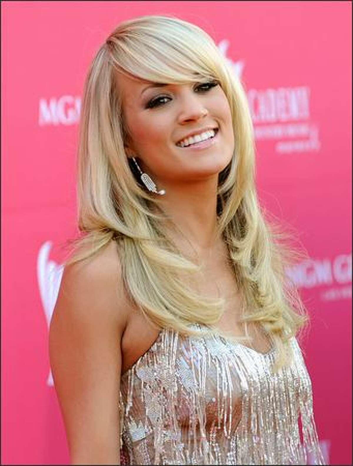 Singer Carrie Underwood arrives at the 43rd annual Academy of Country Music Awards in Las Vegas.