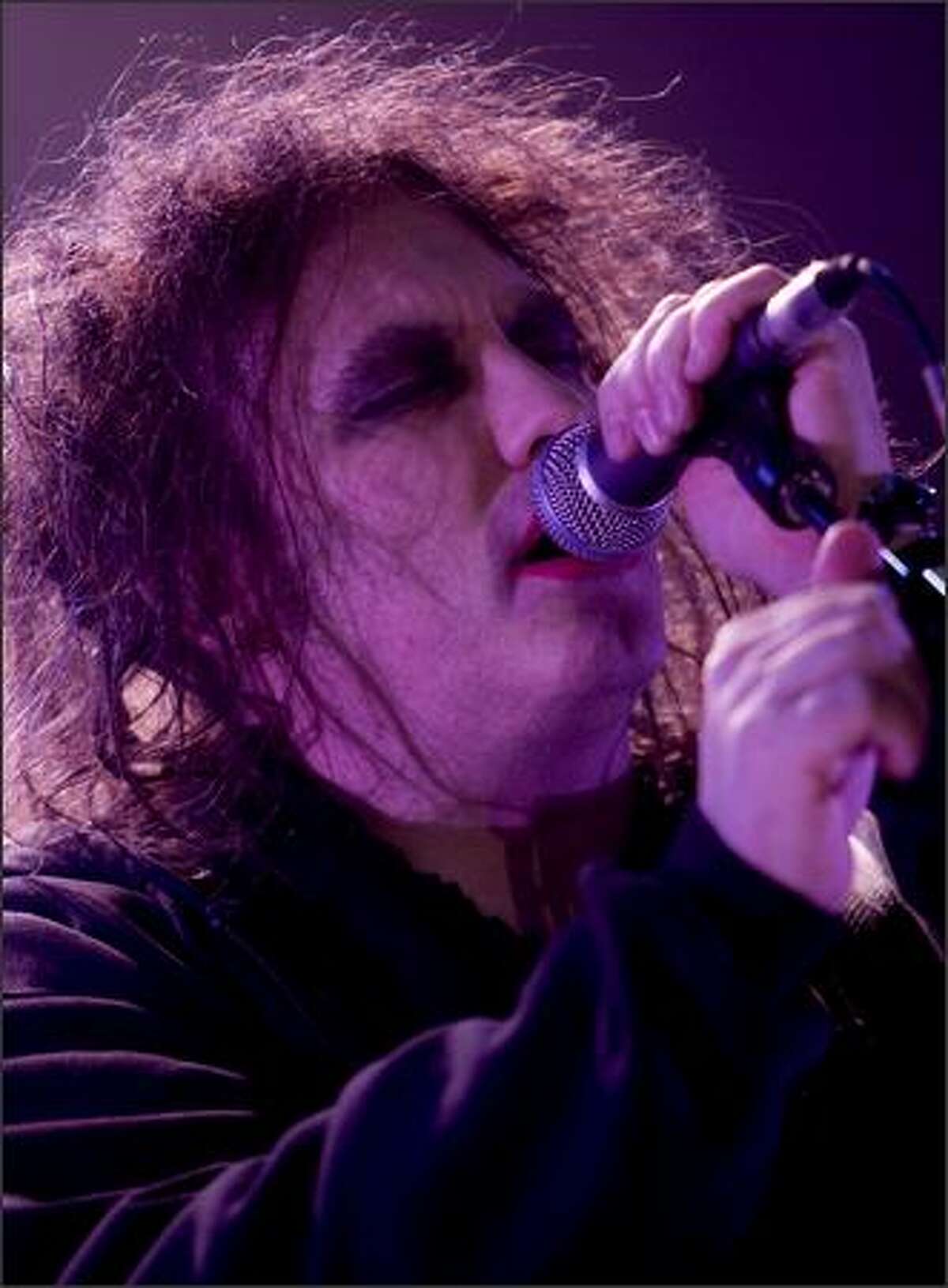 Robert Smith of The Cure performs at the Sasquatch Music Festival.