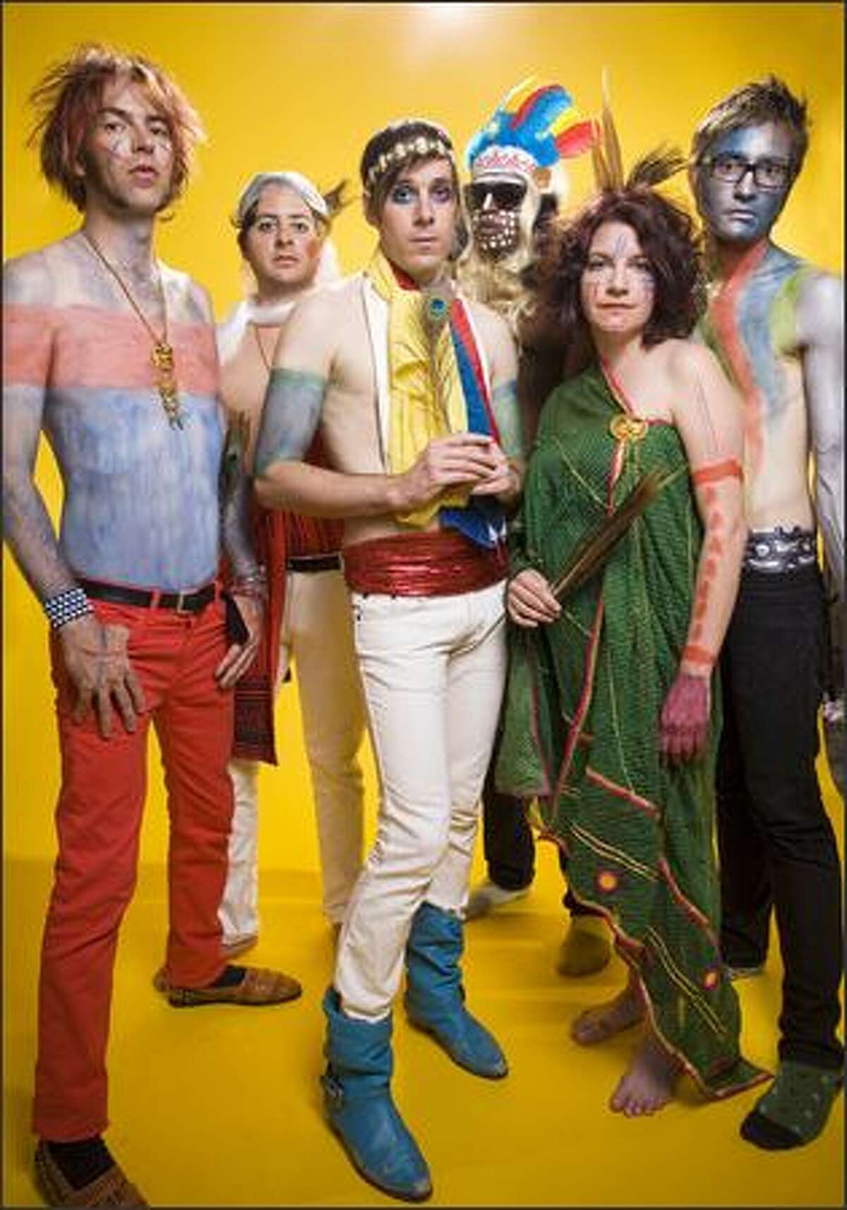 Of Montreal’s mix of disco, glam, pop and punk reminds some of The Flaming Lips and others of David Bowie. We look at the group and think ... the Village People?