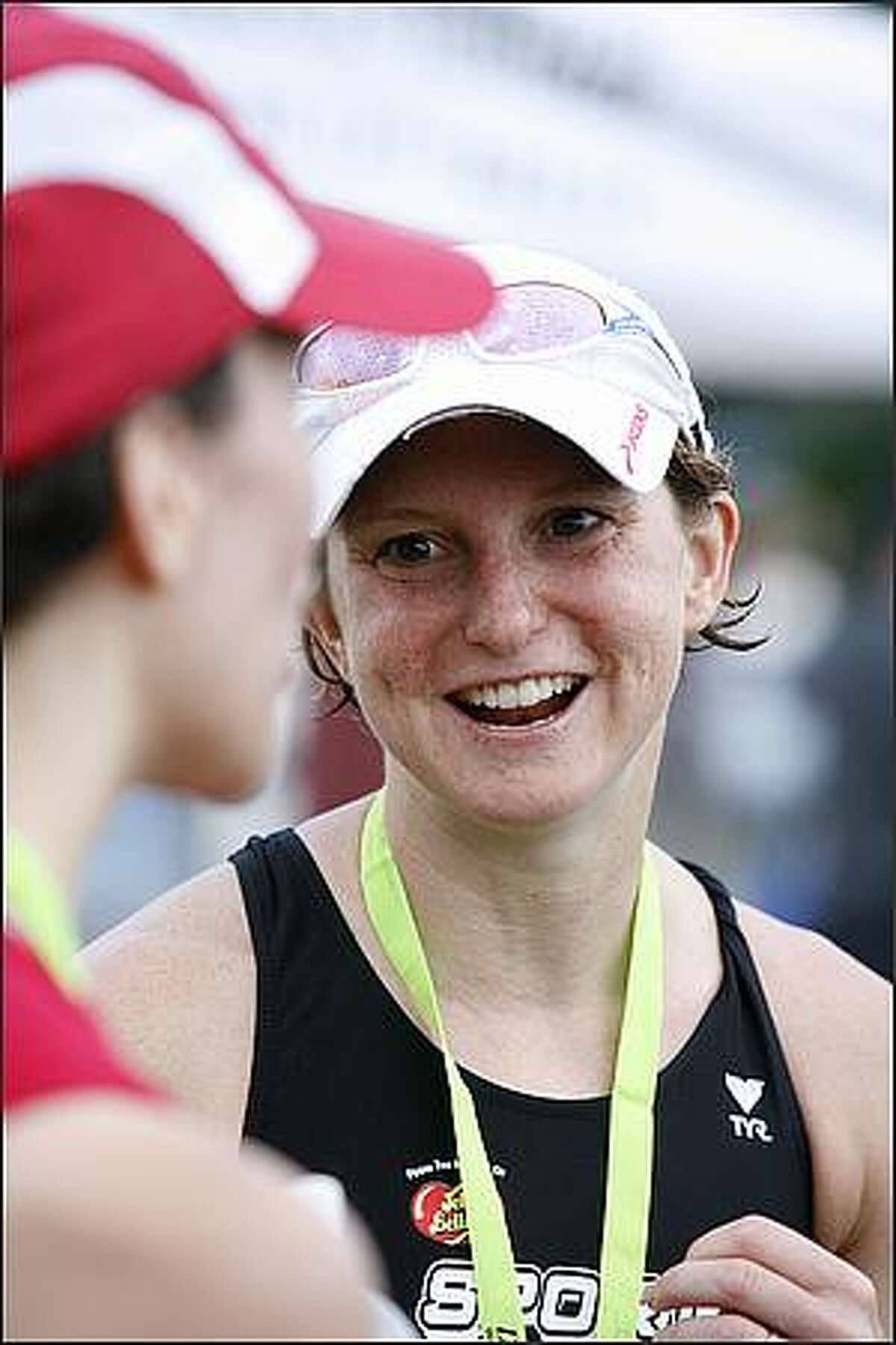 Erin Ford of The Dalles, Oregon won the 2008 Danskin Triathlon, her first time competing in the annual event.