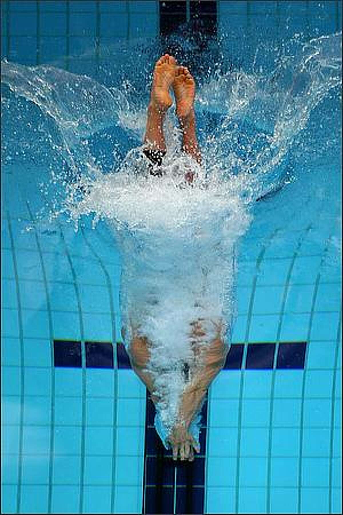 Scott Spann of the United States competes in the Men's 200m Breaststroke Final held at the National Aquatics Centre during Day 6 of the Beijing 2008 Olympic Games in Beijing, China. (Photo by Mike Hewitt/Getty Images)