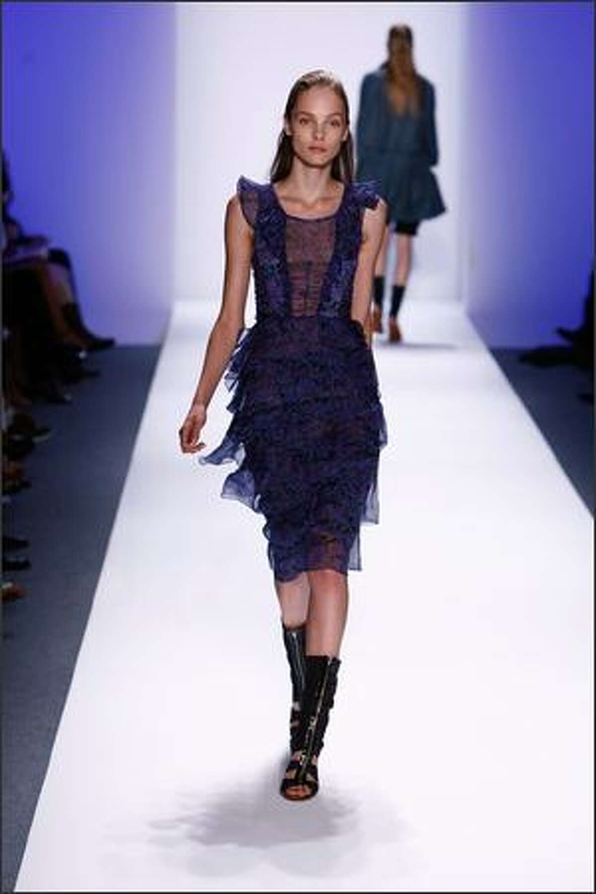 A model walks the runway at the Richard Chai Spring 2009 fashion show during Mercedes-Benz Fashion Week at The Salon in New York City.
