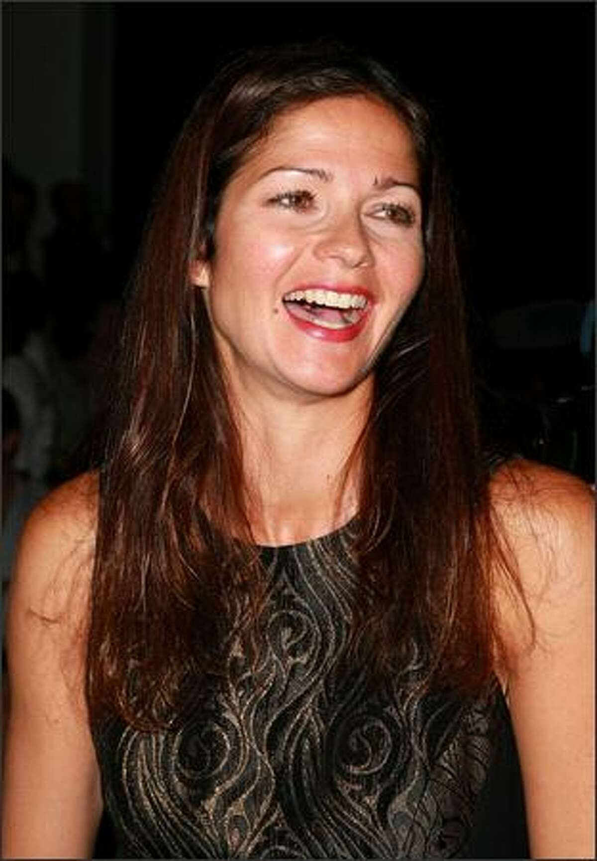 Actress Jill Hennessy attends the Nicole Miller show.