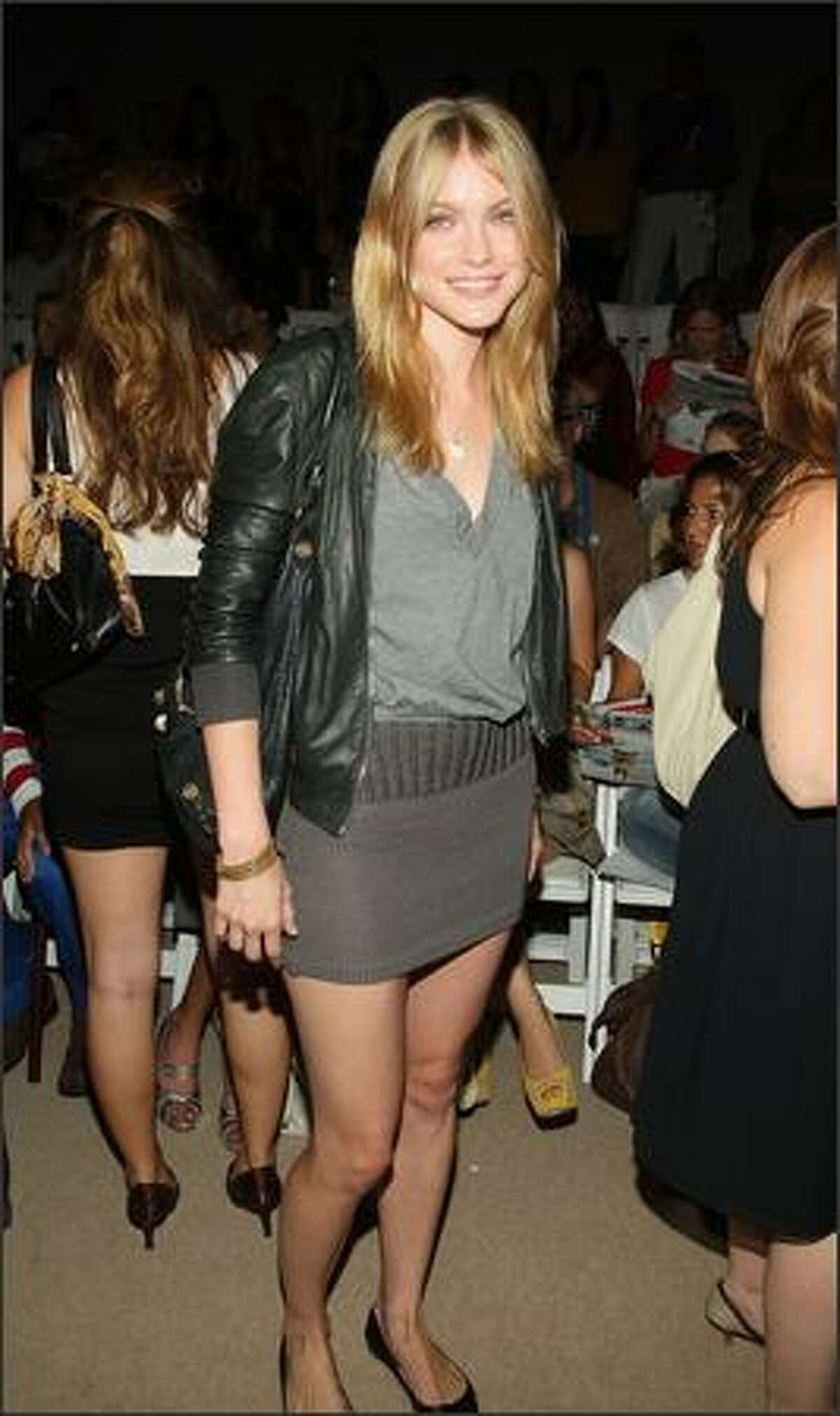 Model Jessica Stam attends the Charlotte Ronson show.