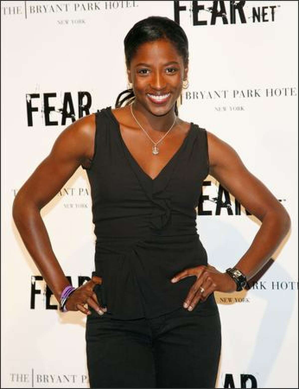 Actress Rutina Wesley attends FEARnet's 2nd anniversary party at The Cellar Bar at Bryant Park Hotel on on Tuesday in New York City.