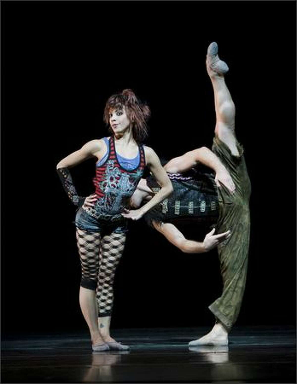 (L-R) Pacific Northwest Ballet principal dancer Kaori Nakamura and guest artist Charlie Neshyba-Hodges in the world premiere of Twyla Tharp’s Afternoon Ball.