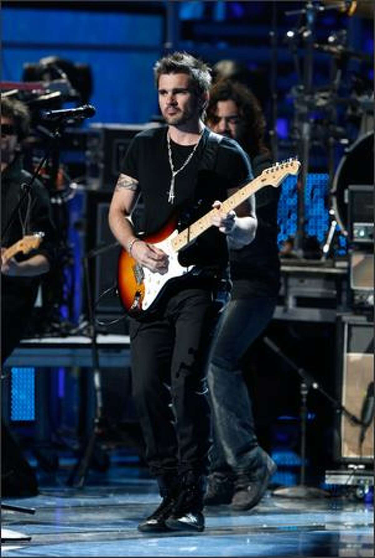 Singer Juanes performs.